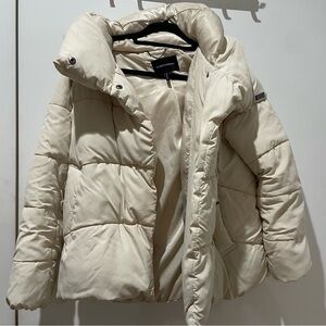 BCBGMaxAzria Off-White Puffer Jacket
